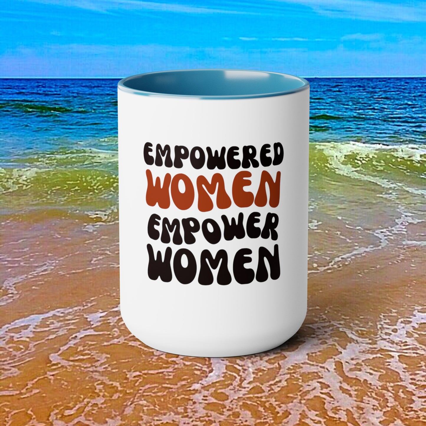 Two-Tone Empowered Women Coffee Mugs, 15oz