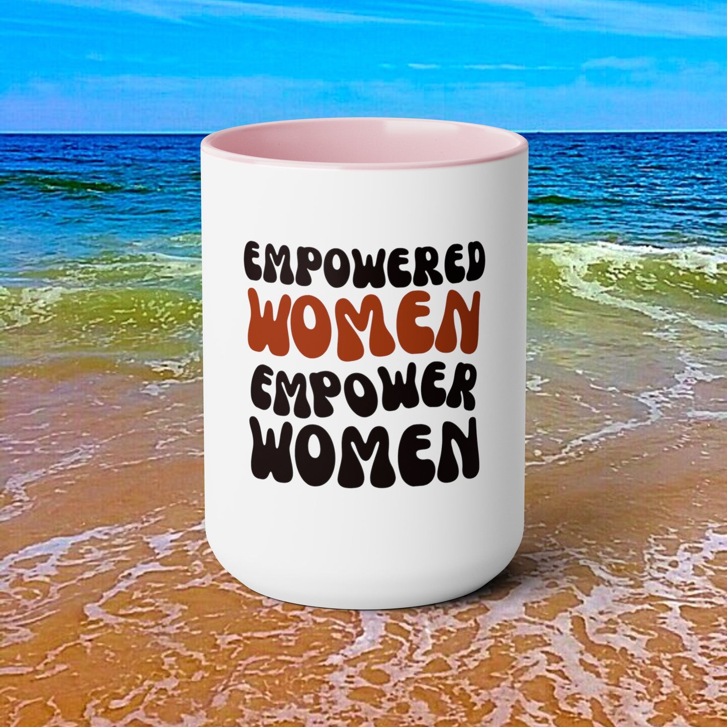 Two-Tone Empowered Women Coffee Mugs, 15oz